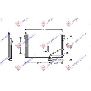 HLADNJAK KLIME 2.0 - 2.2 - 2.7 - 3.0 - 3.2 CDi (64x37 MERCEDES C CLASS (W203) SDN/S.W. (2000-2003) (OEM: 2035001354)