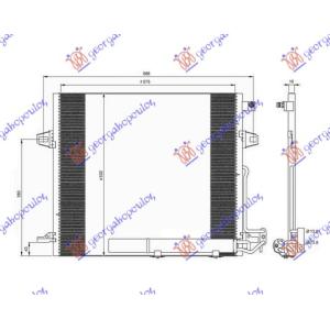 HLADNJAK KLIME (58.7x52.8x18) AUTOMATIK MERCEDES ML (W164) (2005-2011) (OEM: 2515000054)