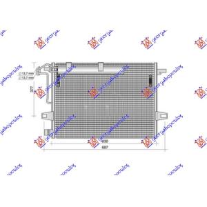 HLADNJAK KLIME 4.0 (420-450 CDI) DIZEL (587x640x16) MERCEDES ML (W164) (2005-2011) (OEM: 1645000054, A1645000054)