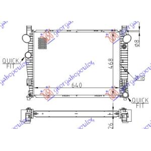 HLADNJAK 2.8 - 3.2i 18V - 3.2CDi (64X46)A/T MERCEDES S CLASS (W220) (1998-2005) (OEM: 2205000003)