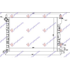 HLADNJAK MOTORA 1.2 - 1.3 - 1.4 - 1.6+A/C (52x37.8) FORD FIESTA (1996-1999) (OEM: 1001859, 96FB8005LD)