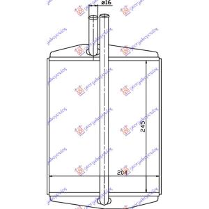 GREJAC KABINE (BR) (245x210x16) FORD FIESTA (1996-1999) (OEM: 1206843.101167, 1206843101167, XS6H18B539AA,1113626)