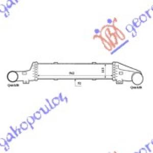 HLADNJAK INTERKULERA 2.0 - 2.2 - 2.7 CDi (56x113x50) MERCEDES E CLASS (W210) (1996-1999) (OEM: 2105001400)