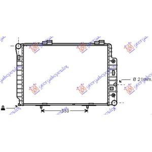 HLADNJAK 2.0 - 2.3BZ I SLK KOMPLET M/A+AC (61x42) MERCEDES E CLASS (W210) (1996-1999) (OEM: 2025003203, A2025003203)