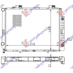 HLADNJAK 2.8 - 3.2 BENZ+/ - A/C A/T. (64x49.2 MERCEDES E CLASS (W210) (1996-1999) (OEM: 2105000903)