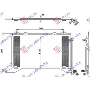 HLADNJAK KLIME 2.0COMPR - 2.0 - 2.2CDI (57x32 MERCEDES E CLASS (W210) (1996-1999) (OEM: 2108300370)