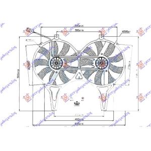 VENTILAT.KLIME KOMPLET BENZ/DIZEL (DUPLI)2PIN MERCEDES E CLASS (W210) (1996-1999) (OEM: 0000541288, 0005401788, 0015001693)