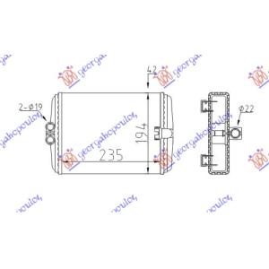 GREJAC KABINE (M) +/ - AC (233x193) MERCEDES E CLASS (W210) (1996-1999) (OEM: 2208300261)