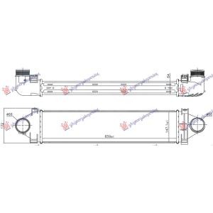 HLADNJAK INTERKULERA 2.2 DIZEL (660x150) LAND ROVER FREELANDER (2007-2014) (OEM: LR030762)