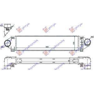 HLADNJAK INTERKULERA 2.5 ST225/RS305/RS350 BENZIN LAND ROVER FREELANDER (2007-2014) (OEM: 1594852, 1748796, 6G919L440GB)