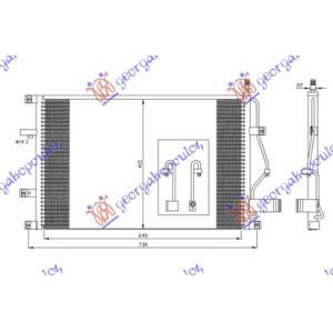 HLADNJAK KLIME BENZIN - DIZEL (63.5x43) VOLVO S60 (2000-2010) (OEM: 6848889, 8683360, 9171651)