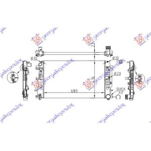 HLADNJAK MOTORA 2.2 CDi - AC (67.7x41.5x23)MAN MERCEDES SPRINTER 209-524 (W906) (2006-2013) (OEM: 9065000002)