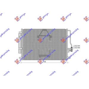 HLADNJAK KLIME 2.2 - 3.0 DIZEL AUTO (715x445x16) MERCEDES SPRINTER 209-524 (W906) (2006-2013) (OEM: 9065000554, A9065000554)