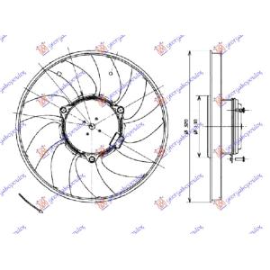 VENTILATOR A/C 2.0 - 2.1 - 2.5 - 3.0TDi MERCEDES SPRINTER 209-524 (W906) (2006-2013) (OEM: 2E0959455A, 9065000493)