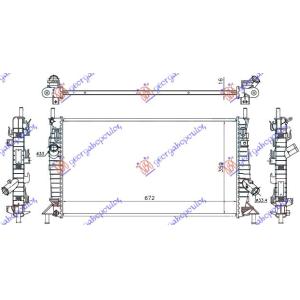 HLADNJAK MOTORA SVI MOD. BENZIN M/A +/ - AC (67x37.2 VOLVO S40 (2003-2007) (OEM: 1305492, 1309414, 1354177)