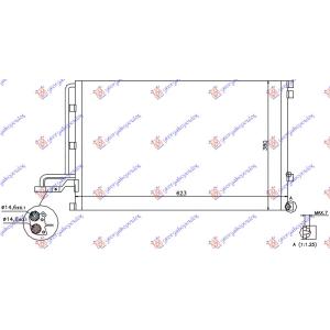 HLADNJAK KLIME BENZ/DIZEL (585x380x16) 14.6mm VOLVO S40 (2003-2007) (OEM: 30647931, 30661957, 31418515)