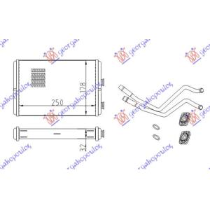 GREJAC KABINE (B) +/ - AC (250x178) PEUGEOT 807 (2002-2014) (OEM: 6448.K8, 6448K8)