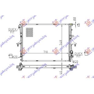 HLADNJAK SVI MODELI BENZIN - DIZEL M/A +/ - AC (71x55 PORSCHE CAYENNE (2003-2010) (OEM: 7L0121253, 7L6121253A)