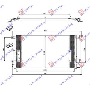 HLADNJAK KLIME BENZIN DIZEL (690x390x16) PORSCHE CAYENNE (2003-2010) (OEM: 4L0260401, 7L0820411D, 7L0820411F)