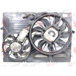 VENTILATOR KOMPLET DUPLI 3.0 DIZEL (600W) (300W) PORSCHE CAYENNE (2003-2010) (OEM: 7L0121207D, 7L0959455E, 7L0959455F)
