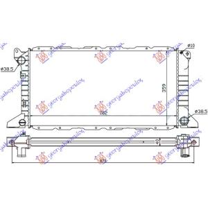 HLADNJAK MOTORA 2.5D - 2.5TD +A/C (70.2x36) FORD TRANSIT (1995-2000) (OEM: 1112703)