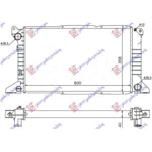 HLADNJAK MOTORA 2.5 TD - A/C (60x36) FORD TRANSIT (1995-2000) (OEM: 7242485)