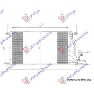 HLADNJAK KLIME BENZIN - DIZEL (65x36.5) FORD TRANSIT (1995-2000) (OEM: 1055288, 1120156, 1211260)