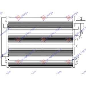 HLADNJAK KLIME DIZEL (470x390x16) HYUNDAI ELANTRA (2004-2007) (OEM: 97606-2H600, 976061H600, 976062H600)