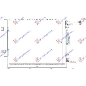 HLADNJAK KLIME 06 - 3.5i V6 - 2.5CRDi 590x434 KIA SORENTO (2002-2009) (OEM: 976063E900, 976063E901)