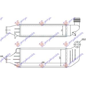 HLADNJAK INTERKULERA 1.8 TD (33x12x73) FORD MONDEO (1996-2000) (OEM: 1025160)