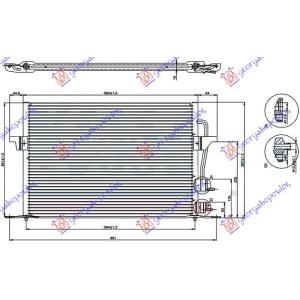 HLADNJAK KLIME BENZIN - DIZEL 54x38.2) FORD MONDEO (1996-2000) (OEM: 1055189)