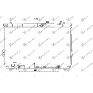 HLADNJAK MOTORA 2.0 CRDI (AUTO) (+/-AC) (72.6x39.2) CEV 8mm (NRF) HYUNDAI SANTA FE 2000-2005 (SM) (OEM: 25310-26450, 25310-26470, 2531026450)