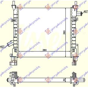 HLADNJAK MOTORA BENZIN +A/C (38x36) FORD KA (1997-2008) (OEM: 1221061)