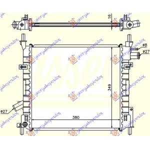 HLADNJAK MOTORA BENZIN - A/C (38x35.5) FORD KA (1997-2008) (OEM: 1218735, 1221061, 1222478)