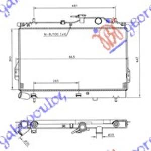 HLADNJAK MOTORA 1.5 DIZEL CRDi (+/-AC) (360x624) (NRF) HYUNDAI MATRIX 2001-2008 (FC) (OEM: 25310-17800, 2531017800)