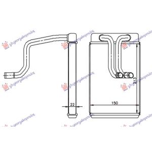 GREJAC KABINE (BR) (213x150x22) HYUNDAI MATRIX (2001-2008) (OEM: 97138-17000, 9713817000)