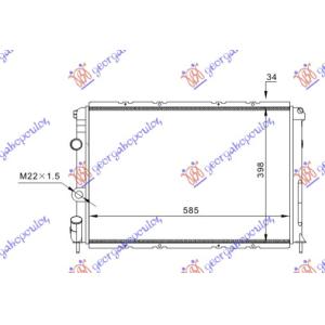 HLADNJAK 1.8 - 2.0 - 1.9CC+TDI+/ - A/C M/A (58x40) RENAULT MEGANE SDN (1996-1998) (OEM: 7700838133)