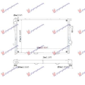 HLADNJAK MOTORA BENZIN (MAN/AUTO) (650x439) BMW SERIES 5 (E39) (1996-2002) (OEM: 17111702969, 17111737710, 17111737711)