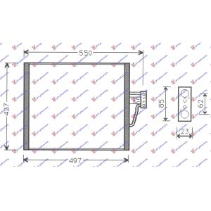 HLADNJAK KLIME BENZIN - DIZEL 97 - 04 (47x43.2) BMW SERIES 5 (E39) (1996-2002) (OEM: 64538378438)