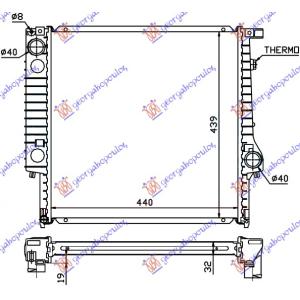 HLADNJAK MOTORA 2.0/25 BENZIN 6CILINDRA (44x44x32 BMW SERIES 3 (E30) (1983-1987) (OEM: 17111719259)