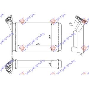 GREJAC KABINE (M)+/ - AC (220x157)87 - M40 BMW SERIES 3 (M40) (1988-1990) (OEM: 64111368875)