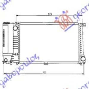 HLADNJAK MOTORA 2.0/2.5 BENZIN 6CILINDRA (52x33x32 BMW SERIES 5 (E34) (1988-1995) (OEM: 17111723941)