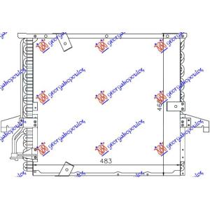 HLADNJAK KLIME BENZIN 2.5TD 97 - 04 (47x43.2x25) BMW SERIES 3 (E36) SDN (1990-1998) (OEM: 64538390271)