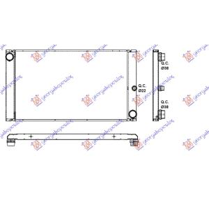 HLADNJAK 2.0 - 2.5 - 3.0 DSL.AUT. +A/C (59.3x36.6 BMW SERIES 5 (E60/61) (2003-2010) (OEM: 17117795878)