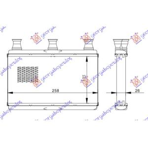 GREJAC KABINE (B) +/ - AC (260x135) BMW SERIES 5 (E60/61) (2003-2010) (OEM: 64116933922)