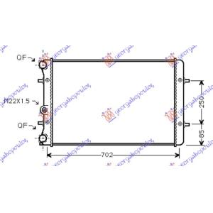 HLADNJAK SVI MODELI BENZIN - DIZEL M/A+/ - AC (65x41.5 VW GOLF IV (1998-2004) (OEM: 1J0121253A, 1J0121253AB, 1J0121253AD)