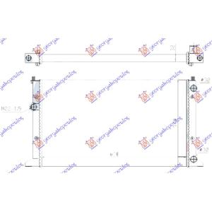 HLADNJAK MOTORA (CABRIO) (630x380x34) VW GOLF IV (1998-2004) (OEM: 1E0121253, 1E0121253A, 1E0121253C)