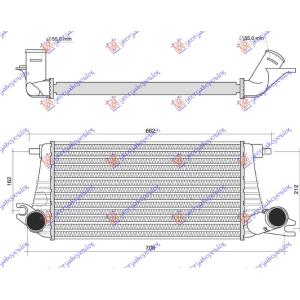 HLAD. INTERKUL. 1.6 SX JCW BEN (510x261) MINI COOPER/ONE (R56) (2006-2011) (OEM: 17517632764)