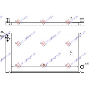 HLADNJAK MOTORA 1.6 BENZIN 1.6 - 2.0 DIZEL (59x33.4) MINI COOPER/ONE (R56) (2006-2011) (OEM: 17112751275)