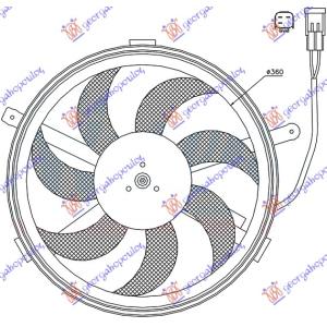 VENTILATOR KOMPLET (S) (3 PIN) MINI COOPER/ONE (R56) (2006-2011) (OEM: 17422752632)